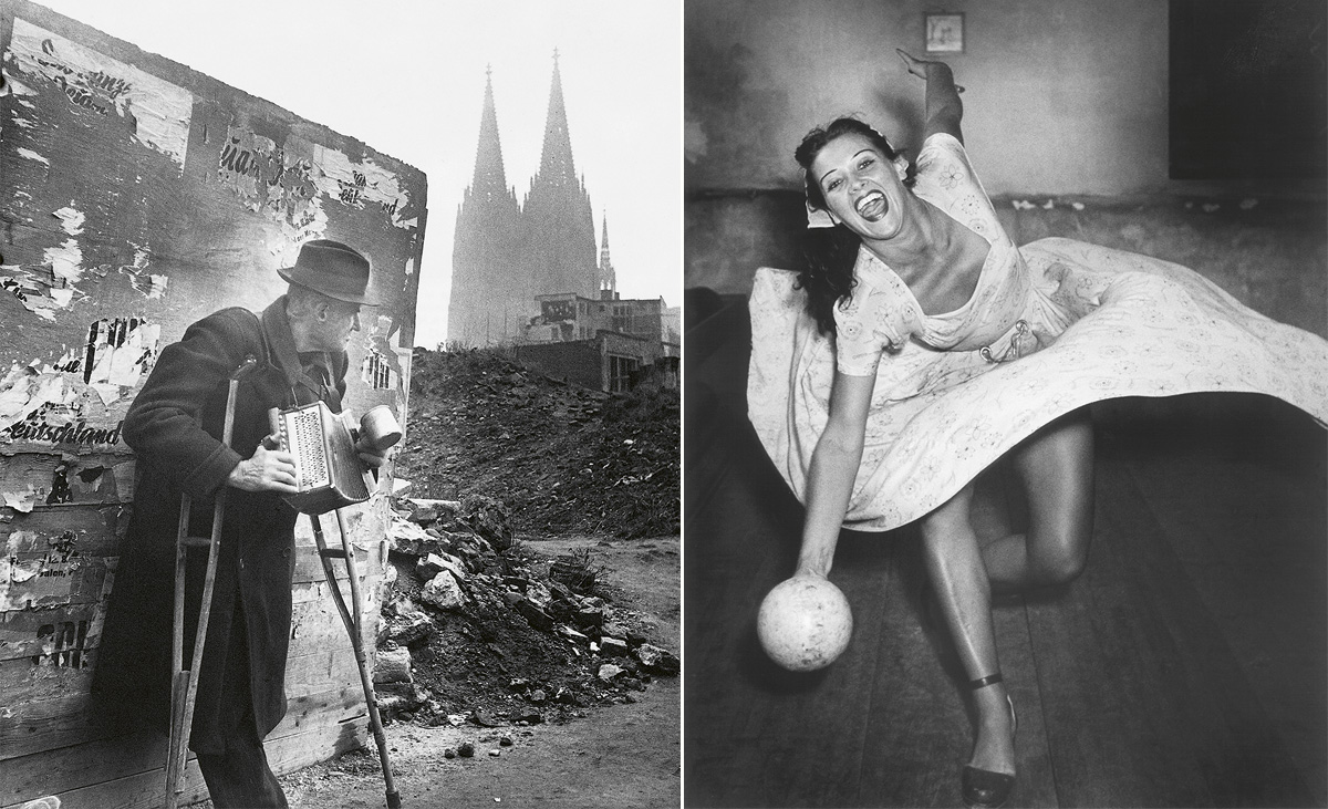 Foto: links:Kriegsheimkehrer, Köln 1948 © Hannes Kilian, courtesy Johanna Breede PHOTOKUNST / rechts: Lisa Stammer 1949 © Hannes Kilian, courtesy Johanna Breede PHOTOKUNST
